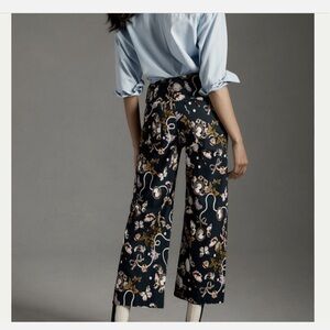 Anthropologie Cropped Colette Printed Pants